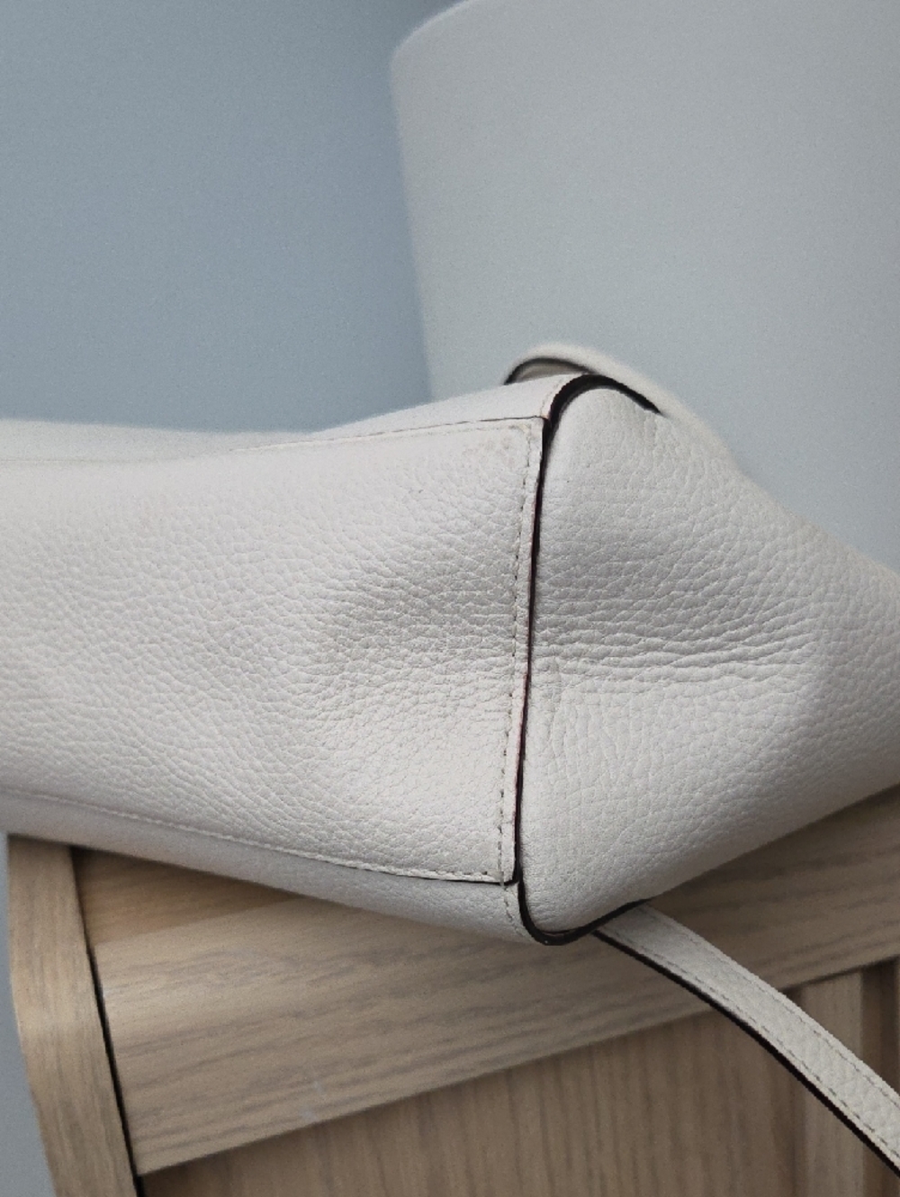 kate spade Elizabeth Faye Drive Perforated Leather Tote In White w Gold Accents - Picture 4 of 10